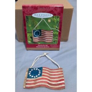 Hallmark Keepsake Christmas Ornament 2001 "America for Me" 13 Star U.S. Flag